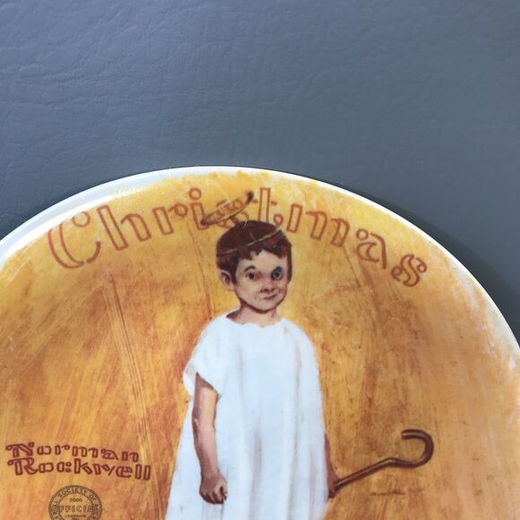 CHRISTMAS 1975 NORMAN ROCKWELL PLATE Vintage  NO. 24,182 NO BOX - Picture 5 of 6
